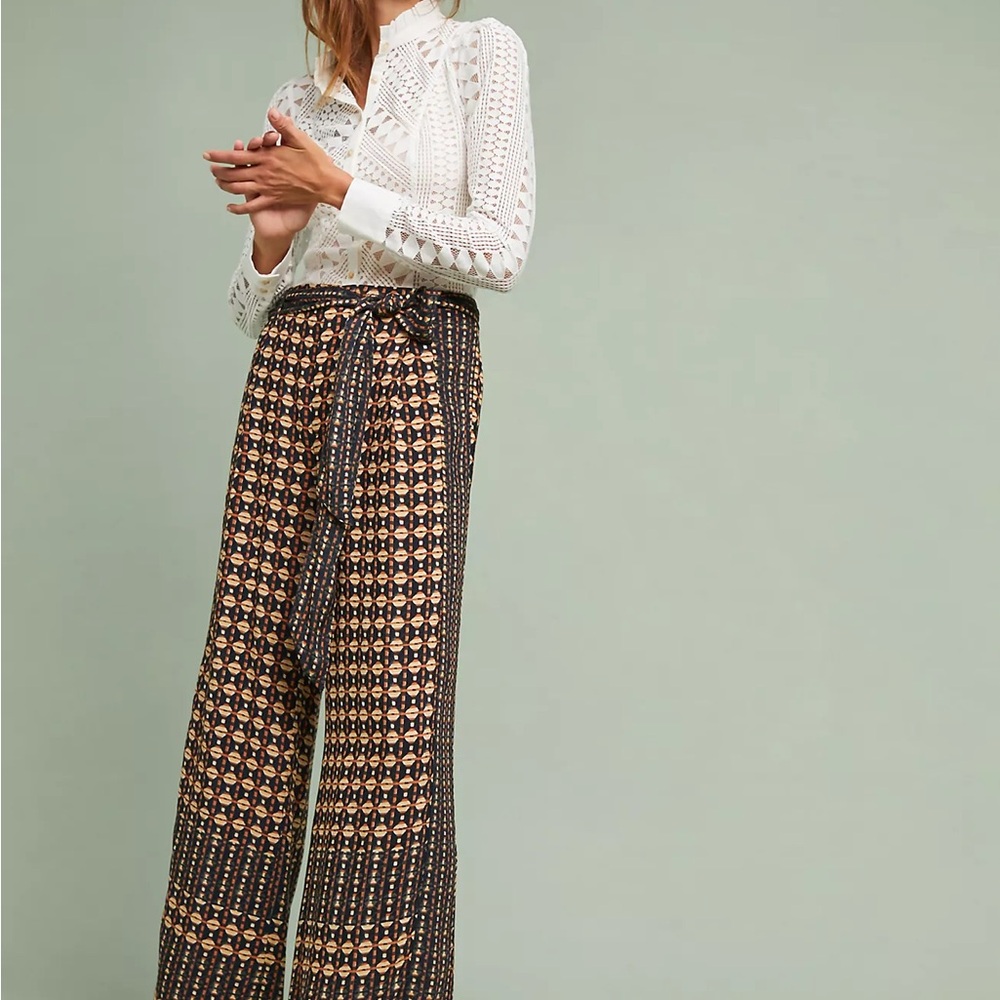 Ett Twa by Anthropologie Metzner Wide‎ Leg Trouser- 4